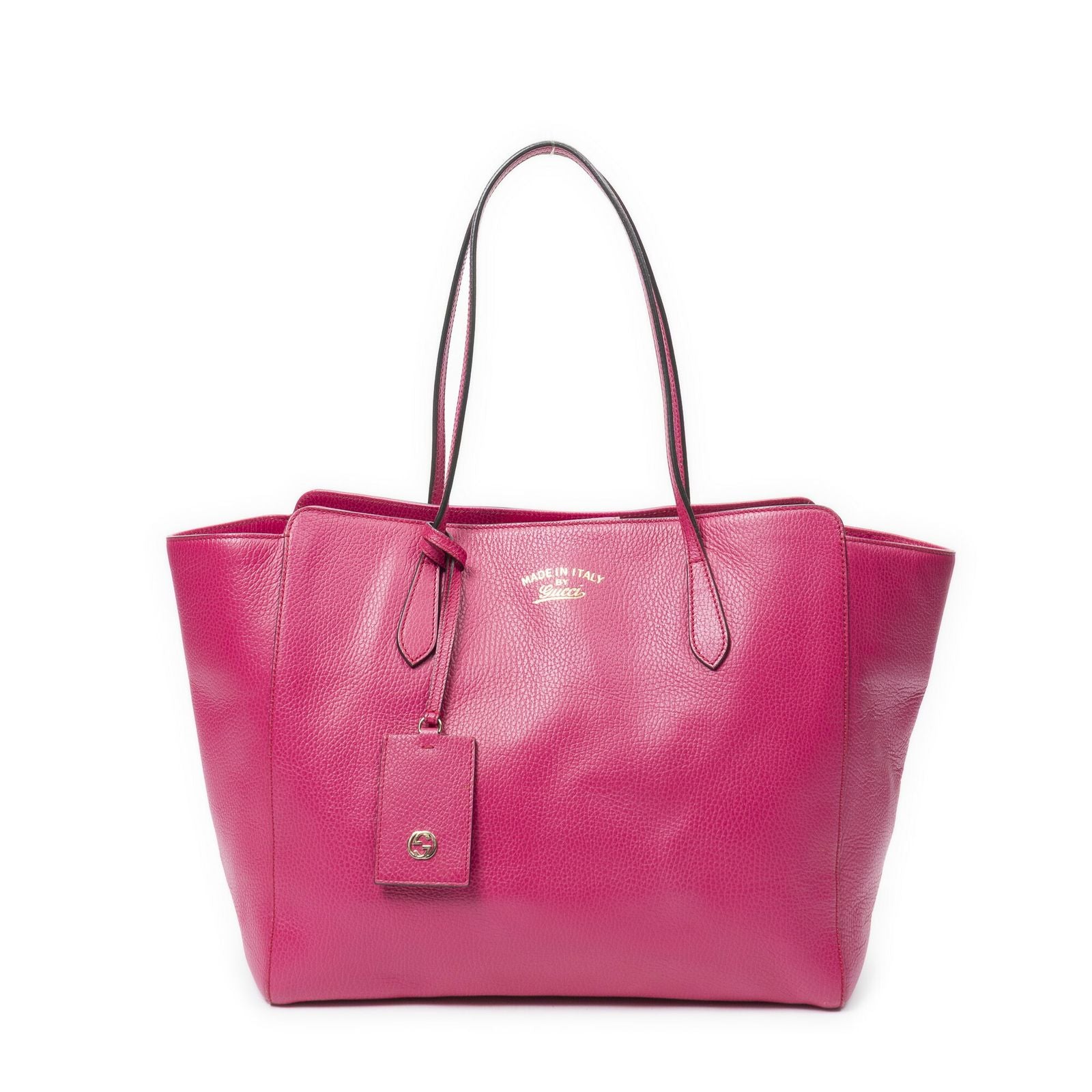 Gucci Swing Tote Pink Grain Calf Skin Leather