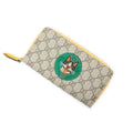 Gucci Zip Around Wallet Beige Yellow Supreme Canvas