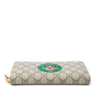 Gucci Zip Around Wallet Beige Yellow Supreme Canvas — view 3