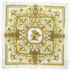 Hermes Scarf Ivory Beige Silk — view 2