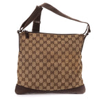 Gucci Vintage Flap Messenger Beige Dark Brown GG Canvas — view 5