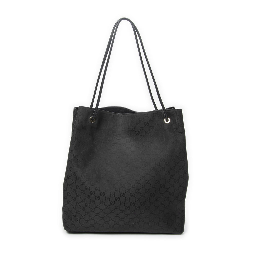 Gucci Drawstring Vertical Tote Black GG Nylon Canvas — view 5