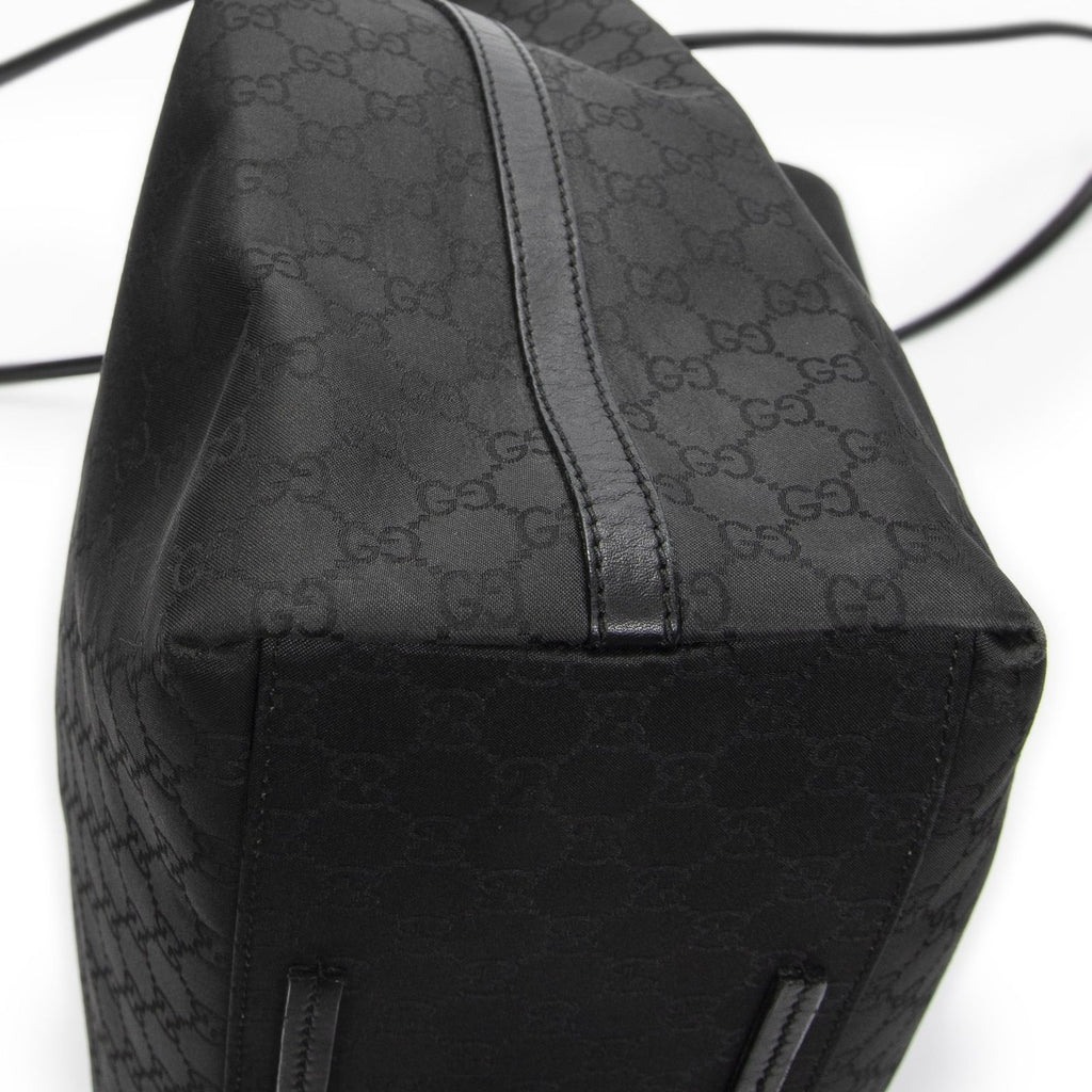 Gucci Drawstring Vertical Tote Black GG Nylon Canvas — view 8
