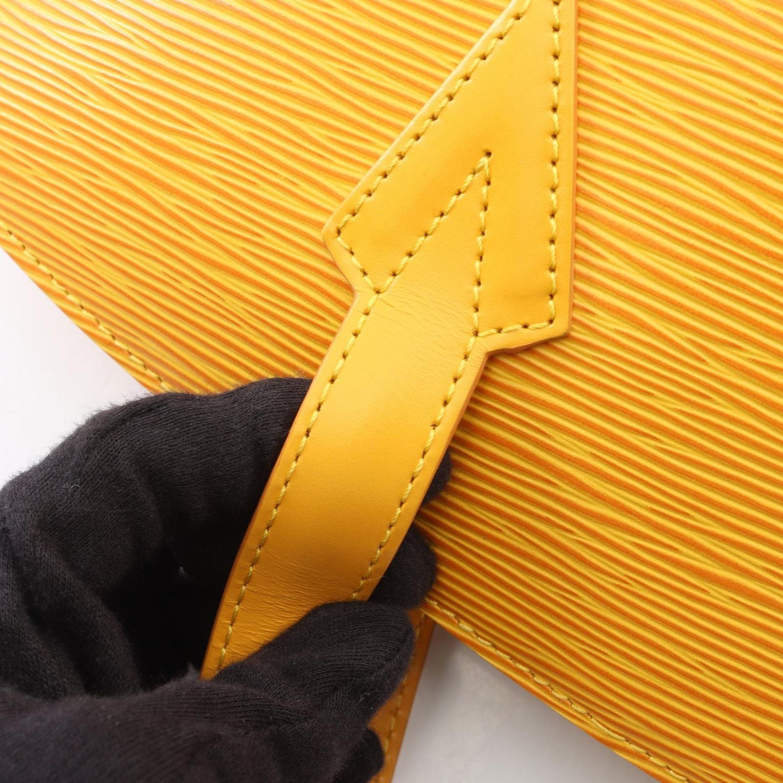 Louis Vuitton Shoulder Bag Saint Jacques Shopping Tassili Yellow Leather — view 9