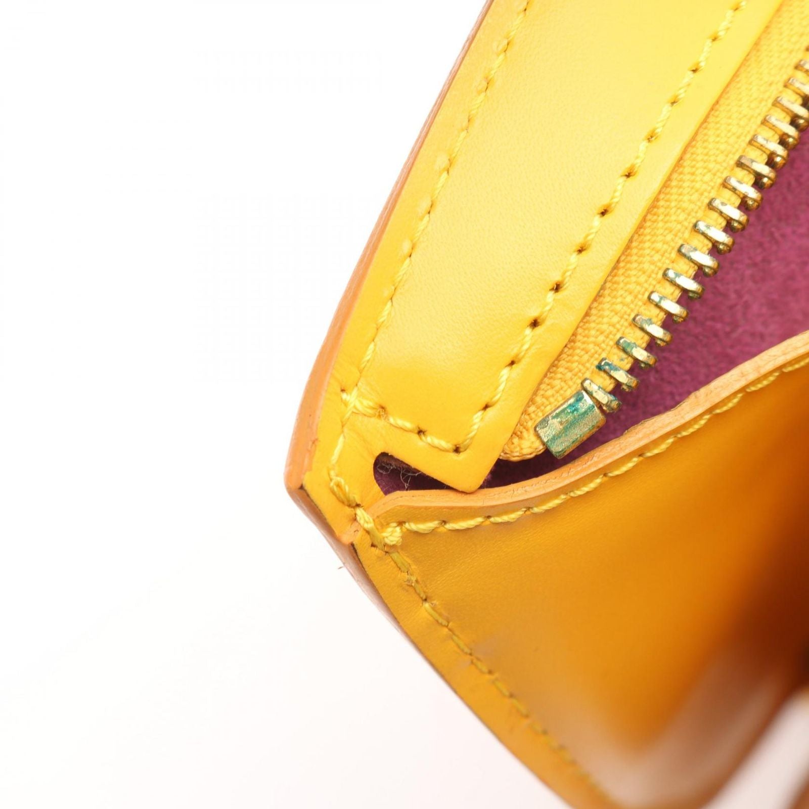 Louis Vuitton Shoulder Bag Saint Jacques Shopping Tassili Yellow Leather — view 6