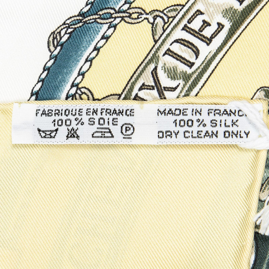 Hermes Scarf Green Twill Silk — view 5