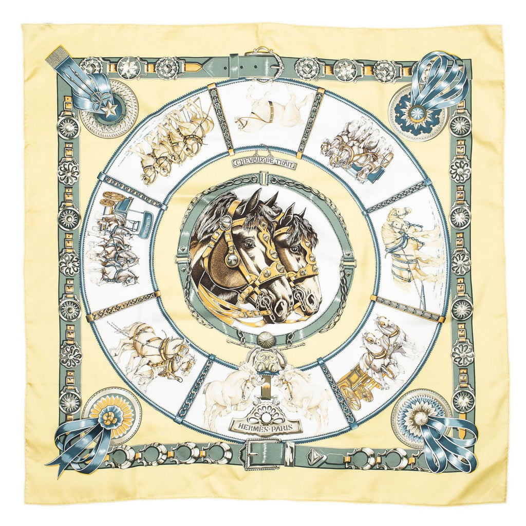 Hermes Scarf Green Twill Silk — view 2