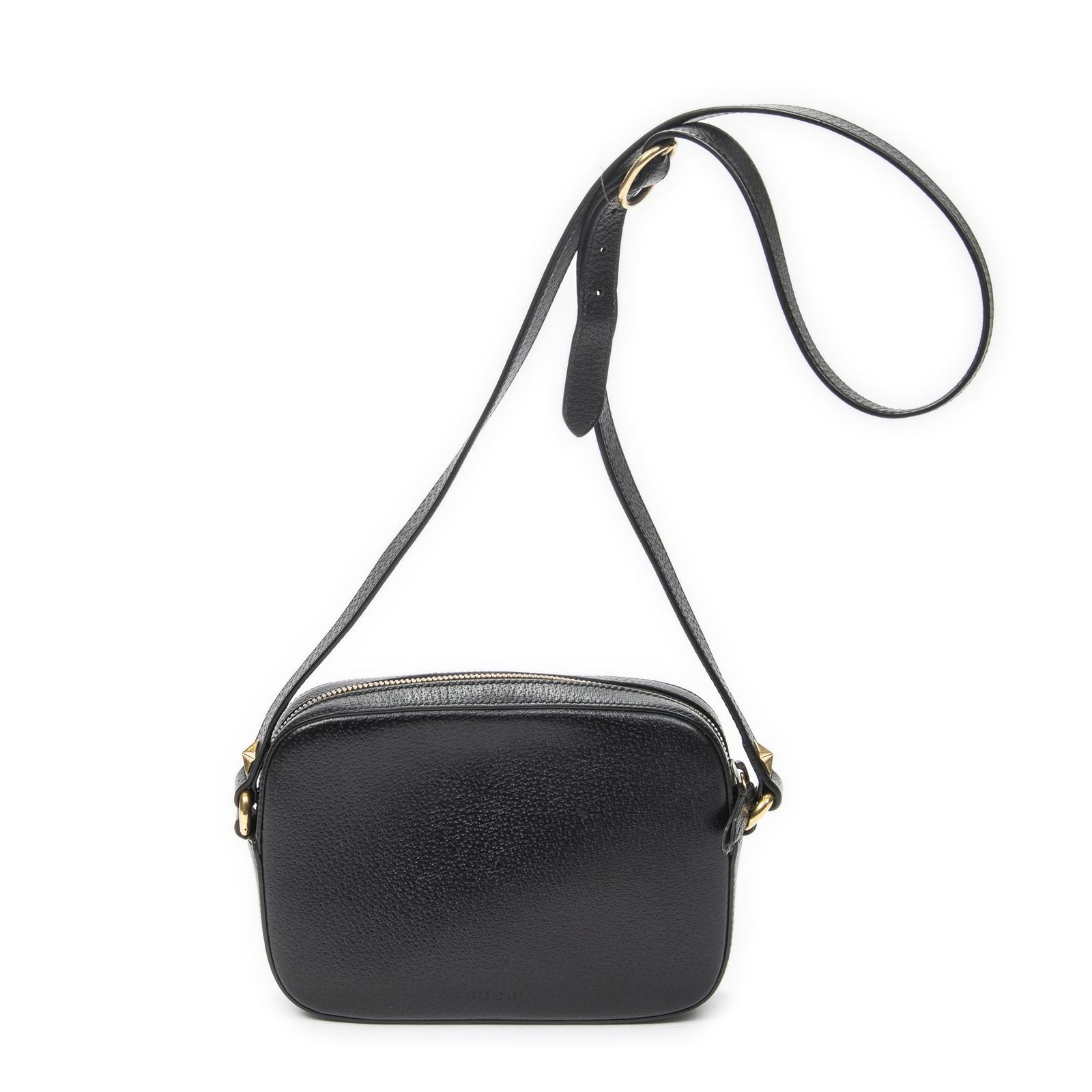 Gucci Web Animalier Disco Crossbody Black Grain Calf Skin Leather — view 5