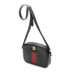 Gucci Web Animalier Disco Crossbody Black Grain Calf Skin Leather — view 2