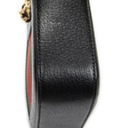 Gucci Web Animalier Disco Crossbody Black Grain Calf Skin Leather — view 8