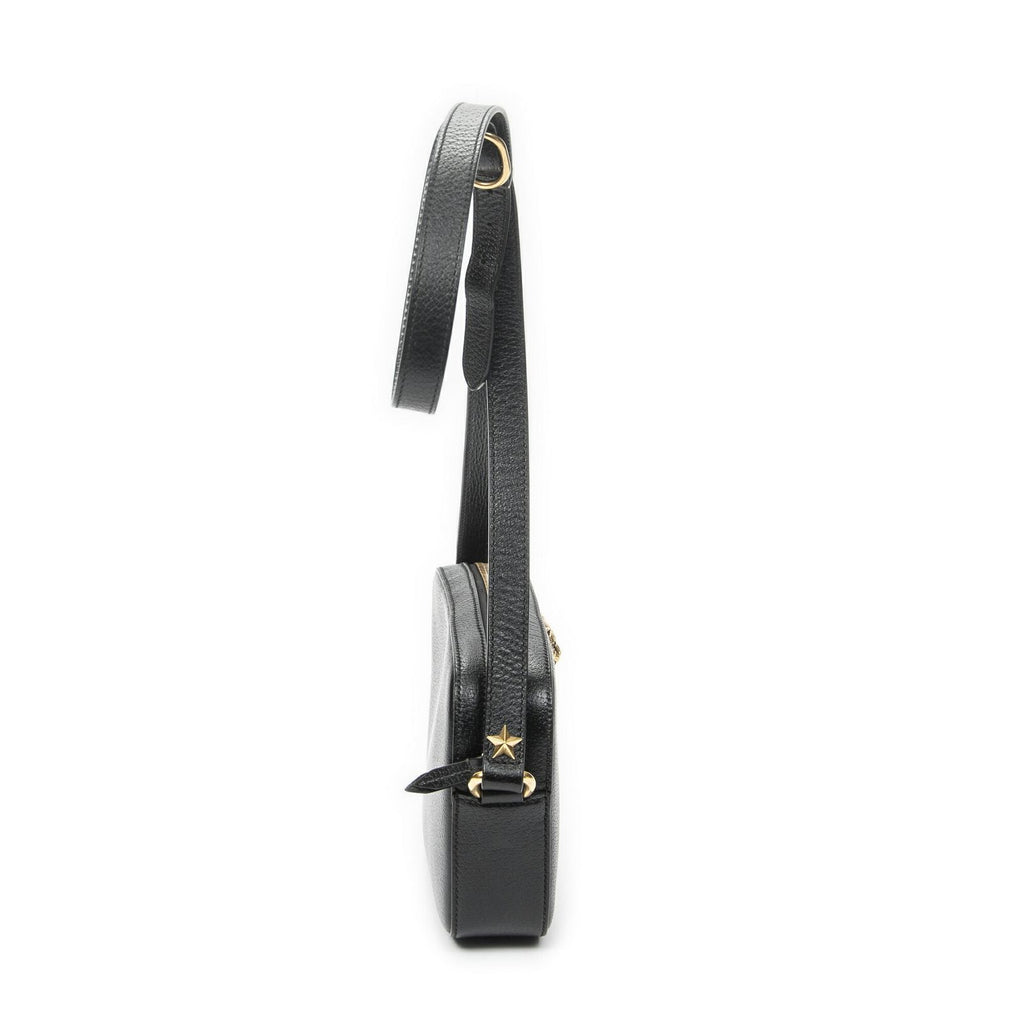 Gucci Web Animalier Disco Crossbody Black Grain Calf Skin Leather — view 4