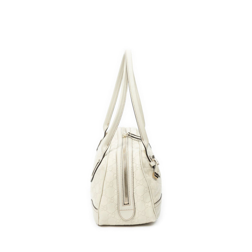 Gucci Princi Boston Ivory Guccissima Shoulder — view 4