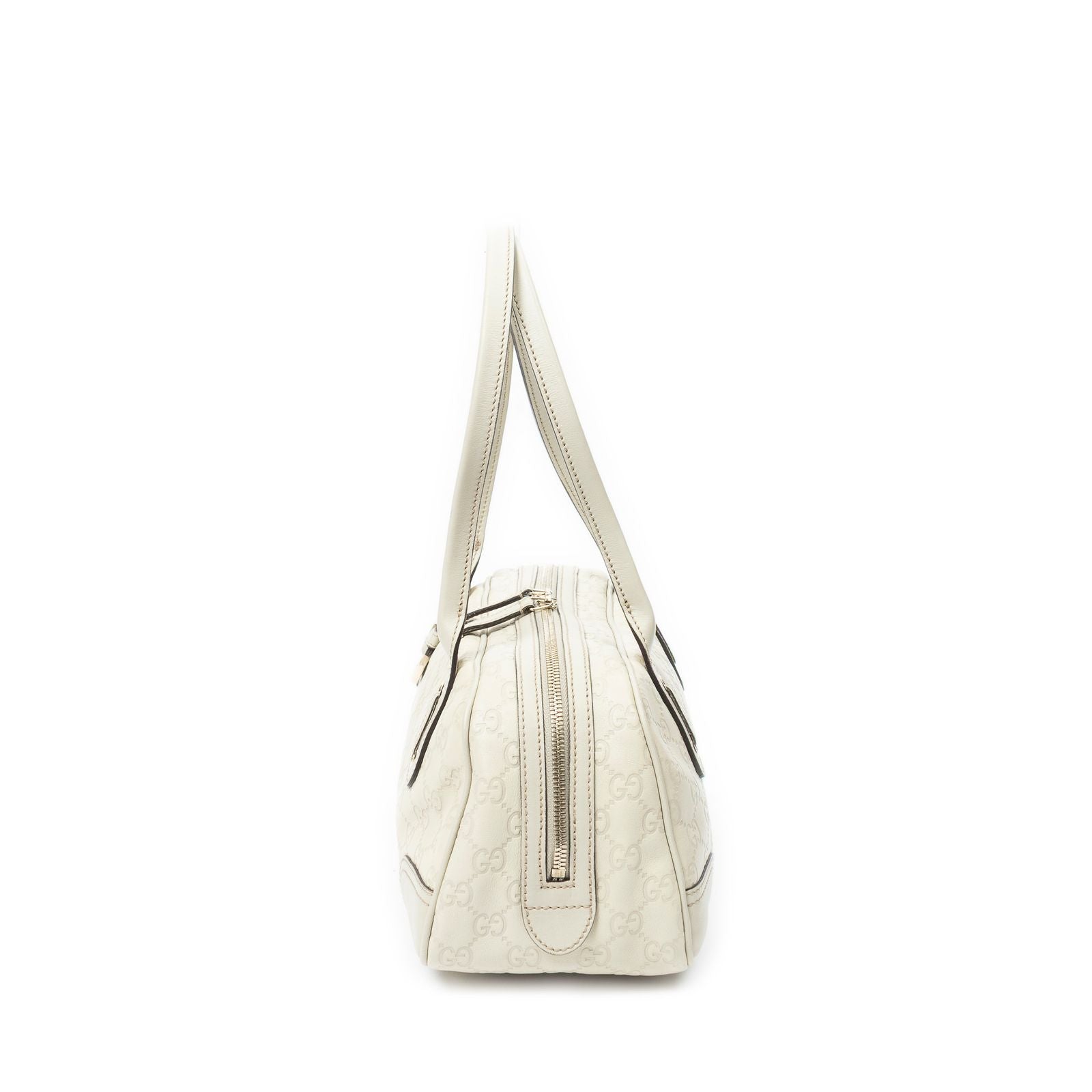 Gucci Princi Boston Ivory Guccissima Shoulder — view 3