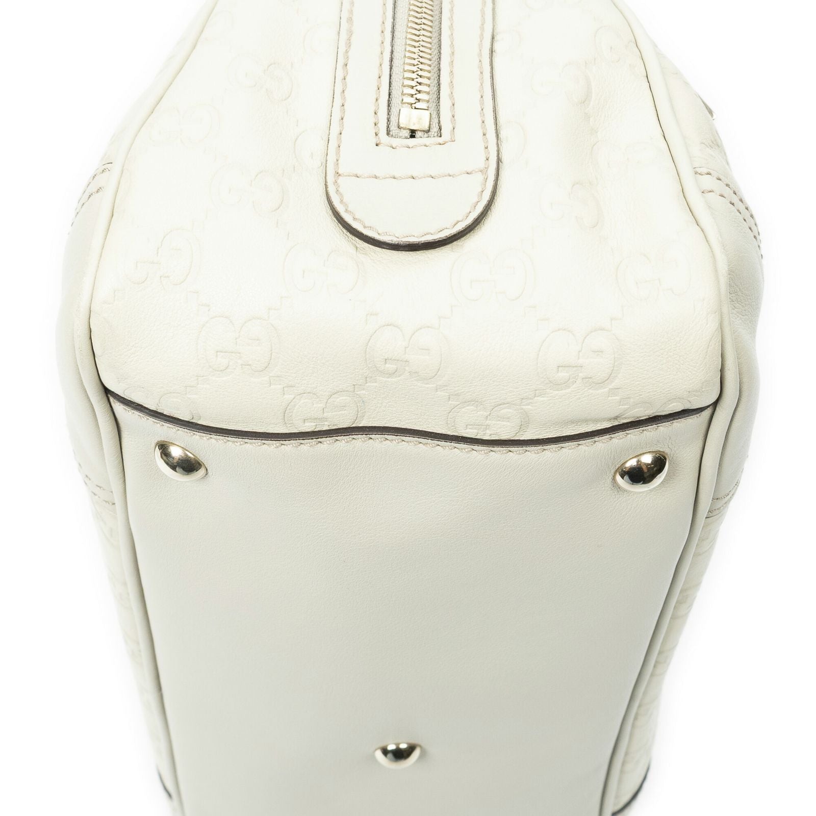 Gucci Princi Boston Ivory Guccissima Shoulder — view 7