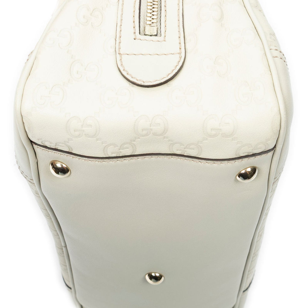 Gucci Princi Boston Ivory Guccissima Shoulder — view 8
