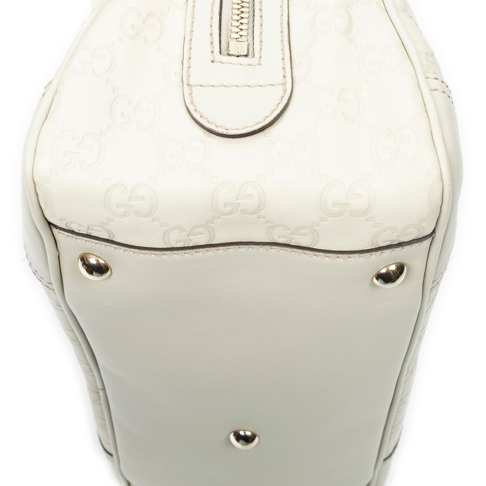 Gucci Princi Boston Ivory Guccissima Shoulder — view 8