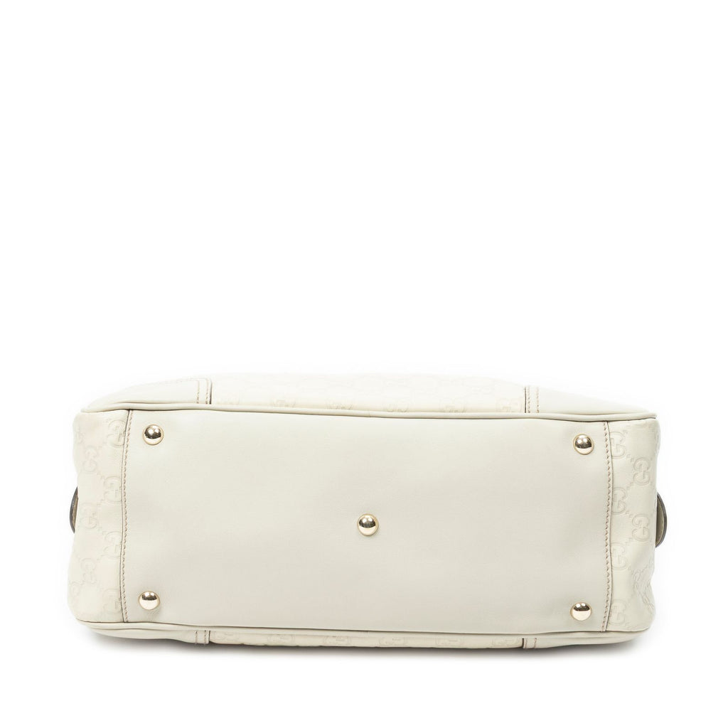 Gucci Princi Boston Ivory Guccissima Shoulder — view 6