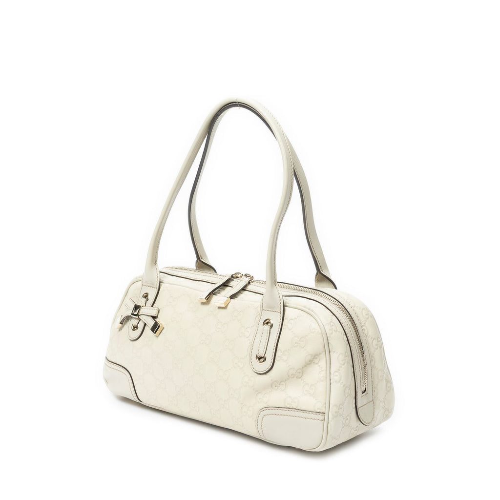 Gucci Princi Boston Ivory Guccissima Shoulder — view 2