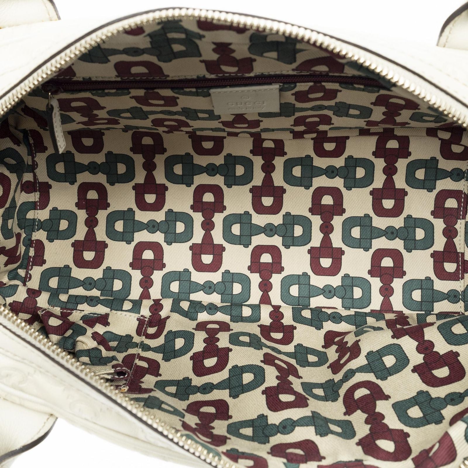 Gucci Princi Boston Ivory Guccissima Shoulder — view 9