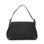 Gucci Horsebit Chain Shoulder Flap Black GG Canvas — view 5