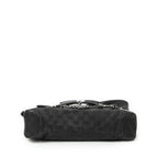 Gucci Horsebit Chain Shoulder Flap Black GG Canvas — view 6