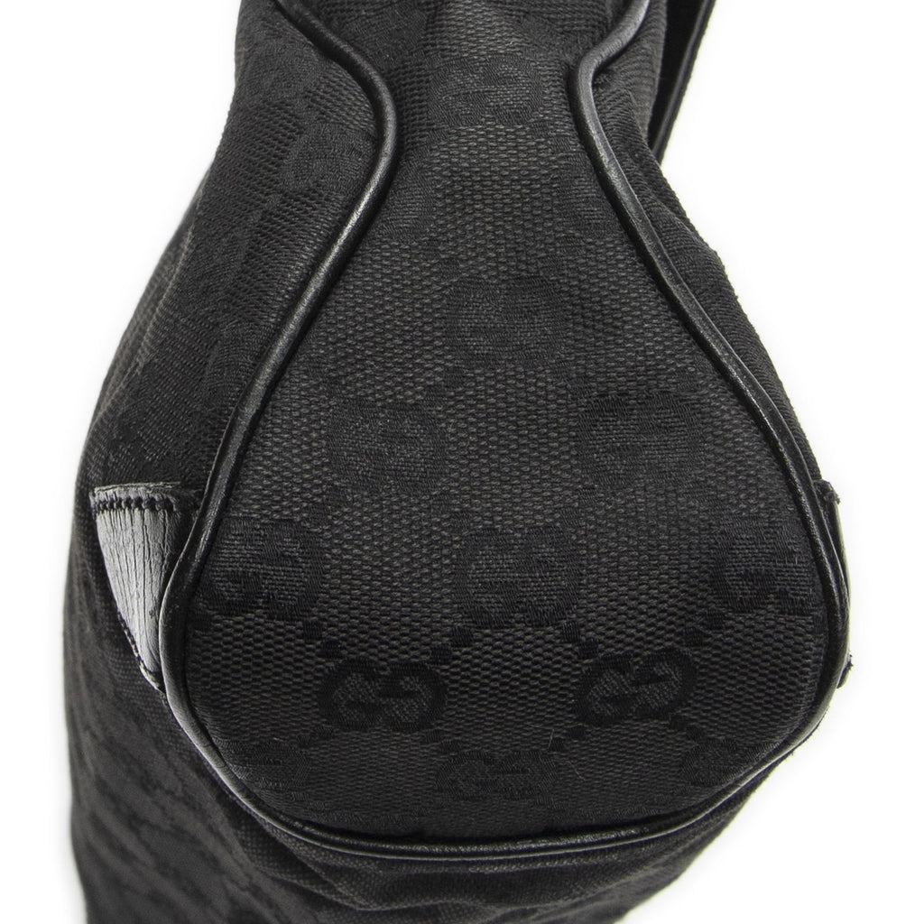 Gucci Horsebit Chain Shoulder Flap Black GG Canvas — view 7