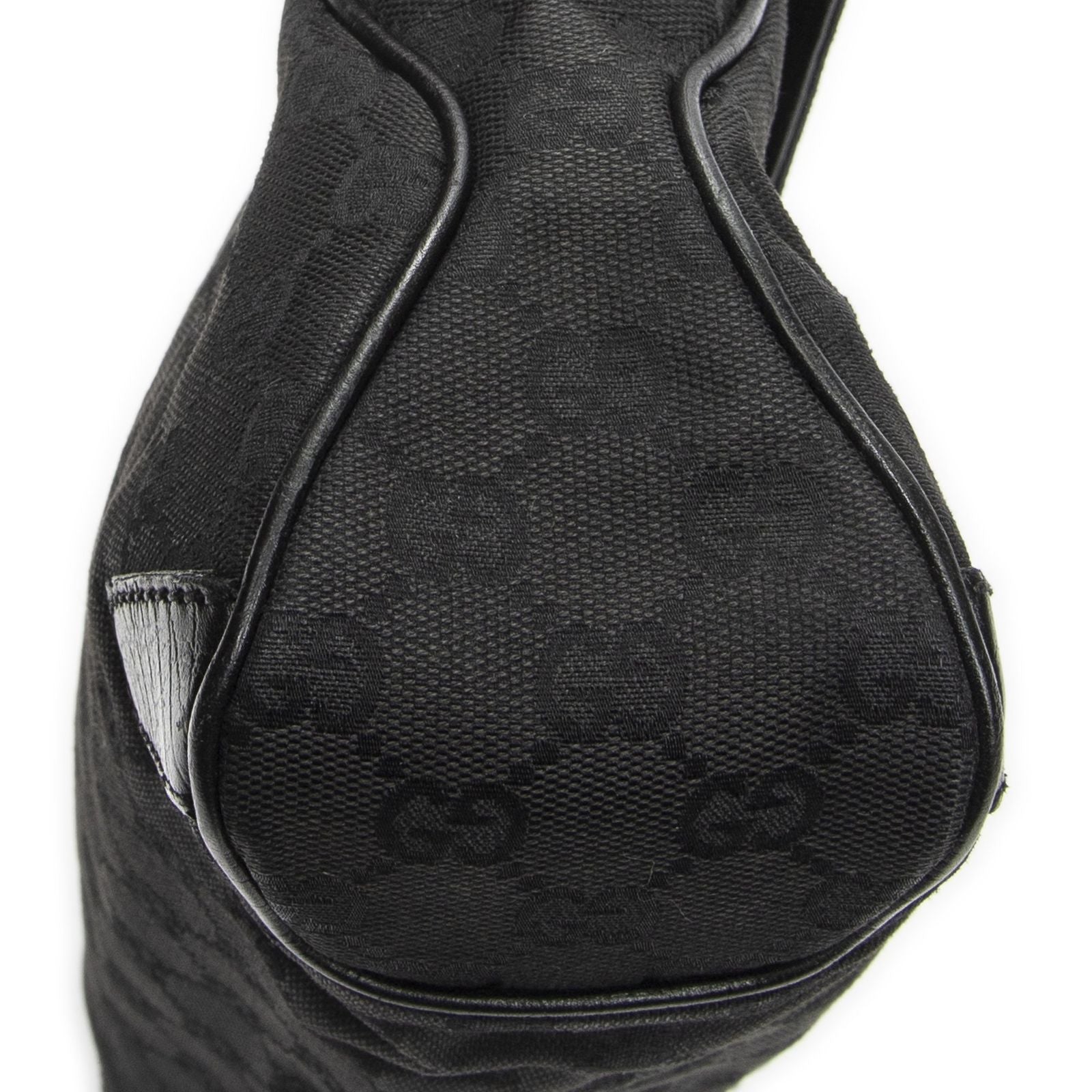 Gucci Horsebit Chain Shoulder Flap Black GG Canvas — view 7