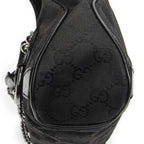 Gucci Horsebit Chain Shoulder Flap Black GG Canvas — view 8