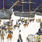 Hermes Scarf Dark Green Navy 100% Gold Twill Silk — view 3
