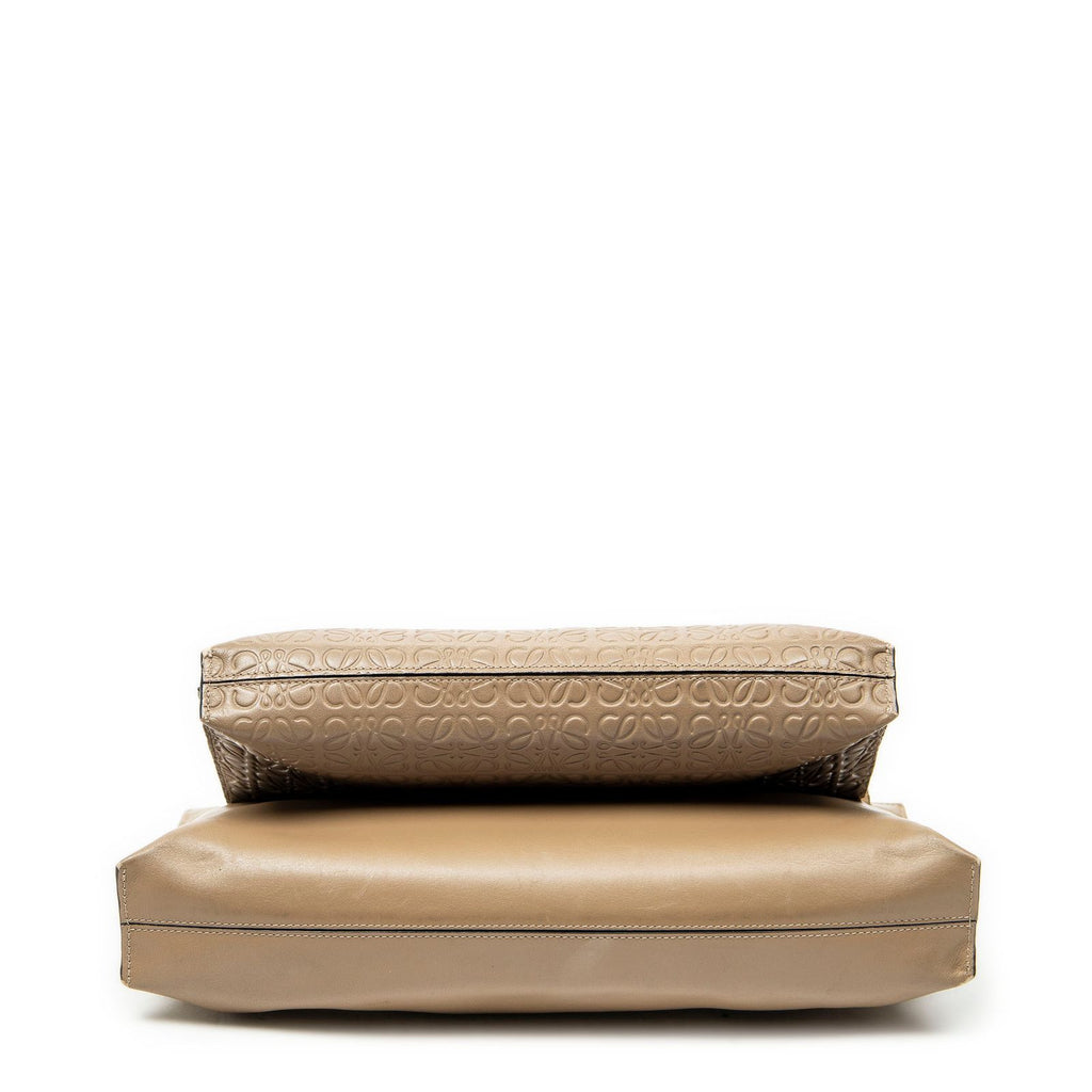 Loewedouble Pouch Crossbody Brown Animal Embossed Leather — view 6