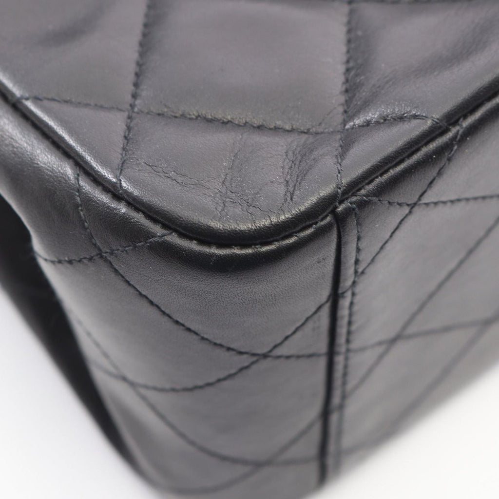 Chanel Shoulder Bag Maxi Quilted 34 Black Lambskin Chain — view 6
