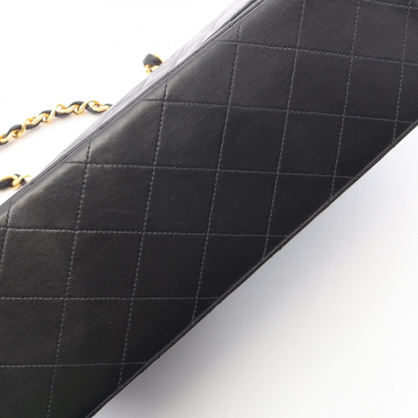 Chanel Shoulder Bag Maxi Quilted 34 Black Lambskin Chain — view 7