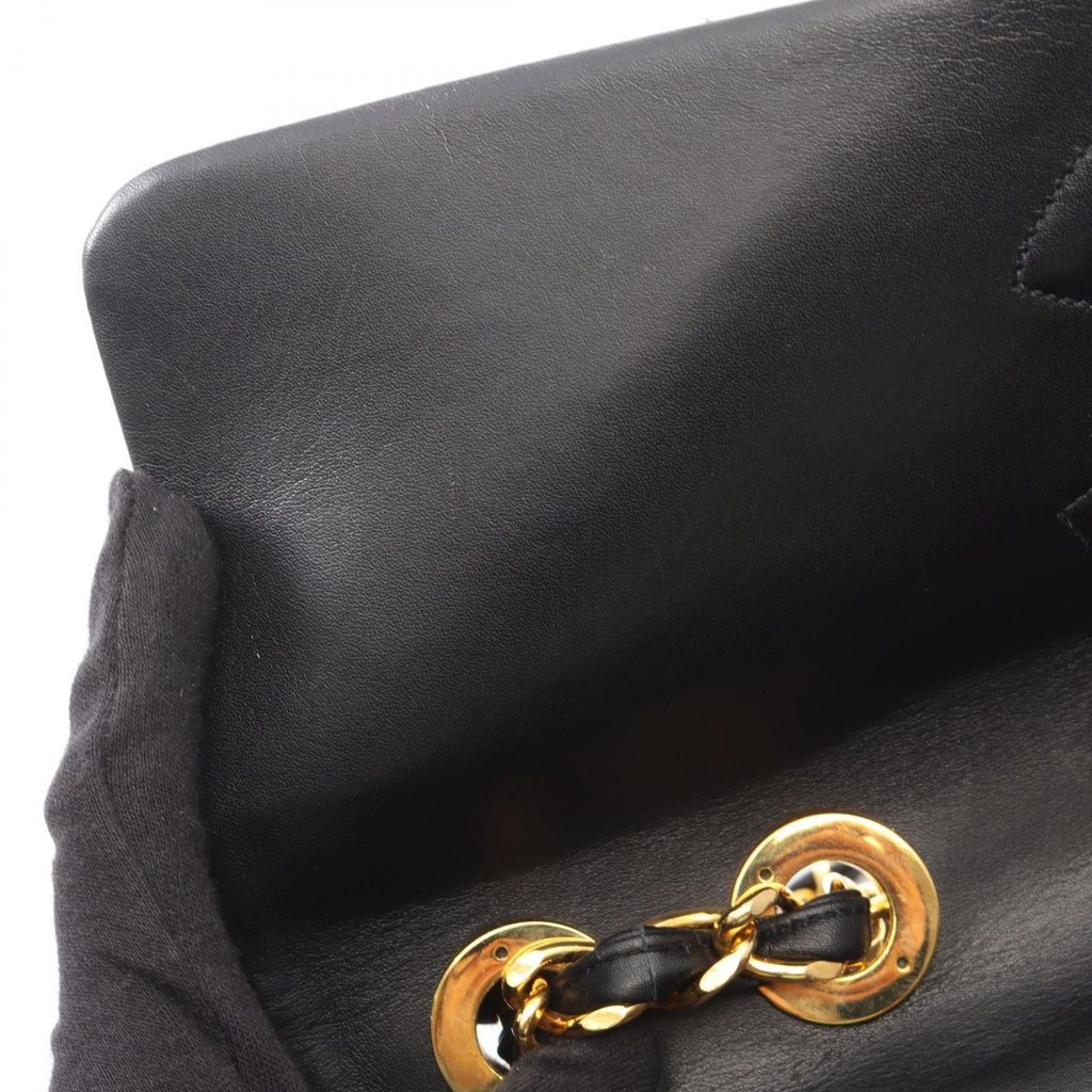 Chanel Shoulder Bag Maxi Quilted 34 Black Lambskin Chain — view 8