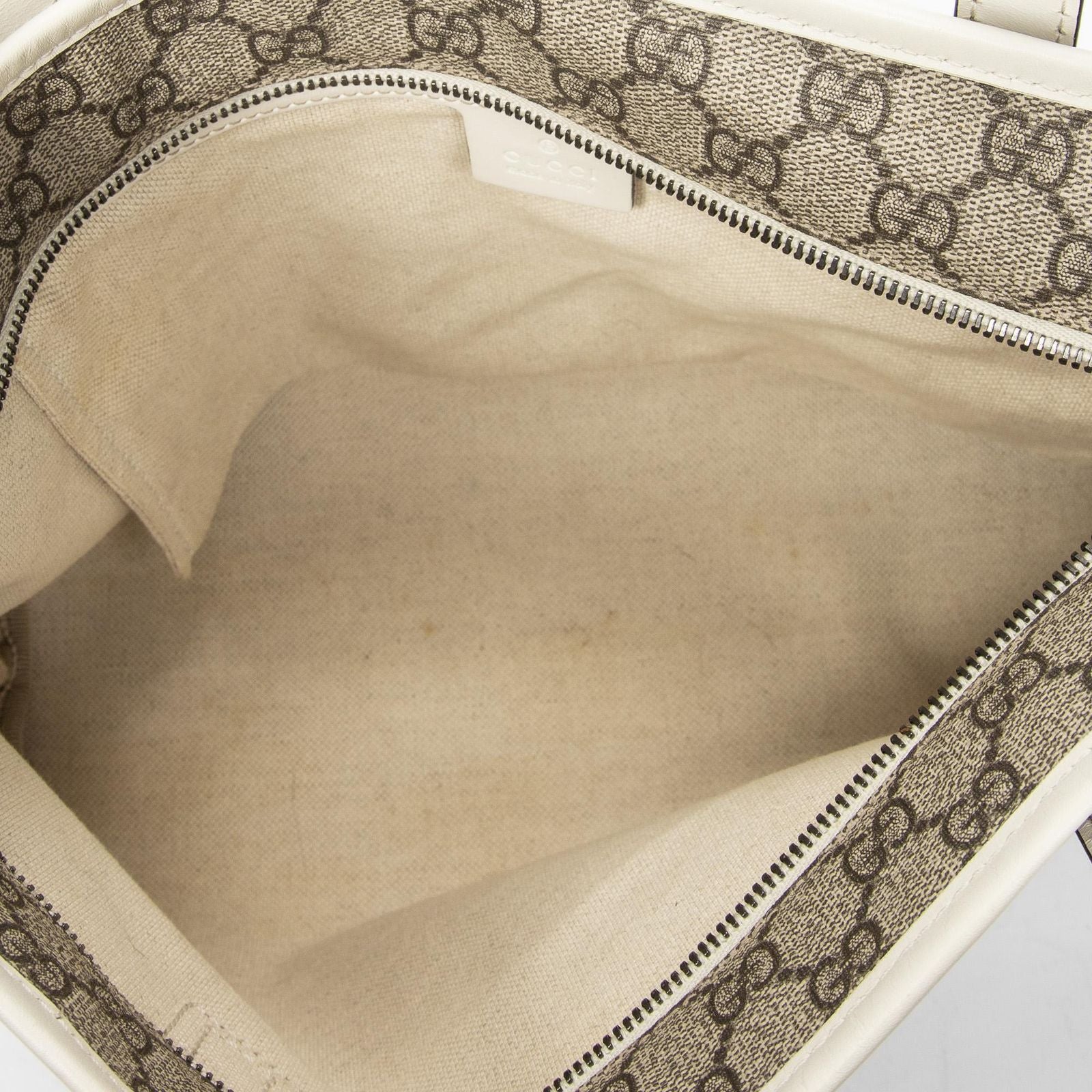 Gucci Small Joy Tote Beige Ivory Supreme Canvas — view 9