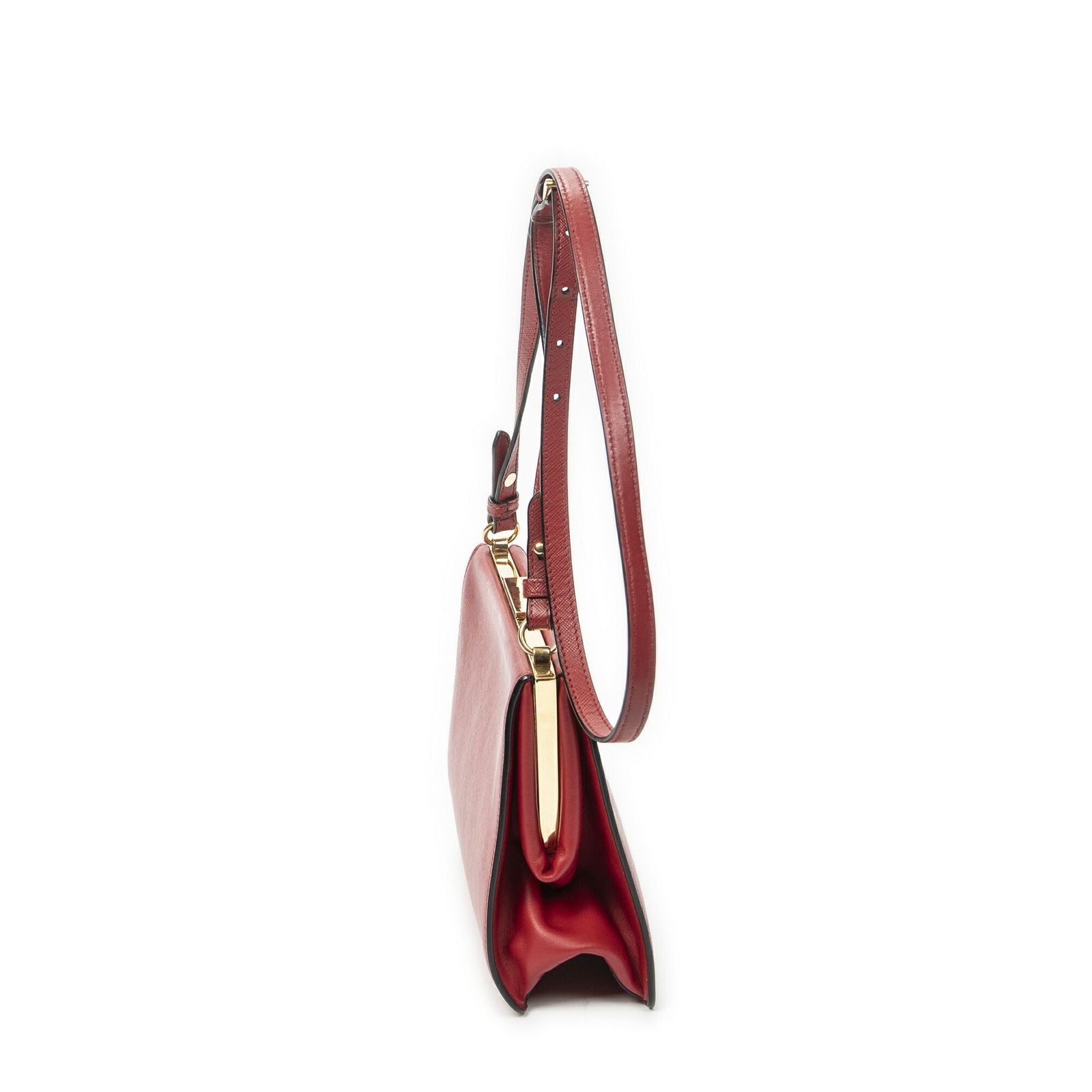 Prada Sam Crossbody Red Saffiano Leather — view 4