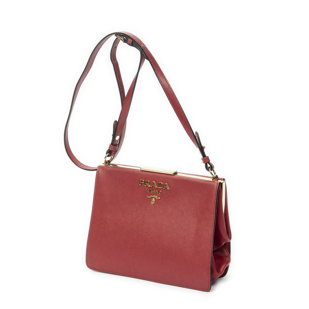 Prada Sam Crossbody Red Saffiano Leather — view 2