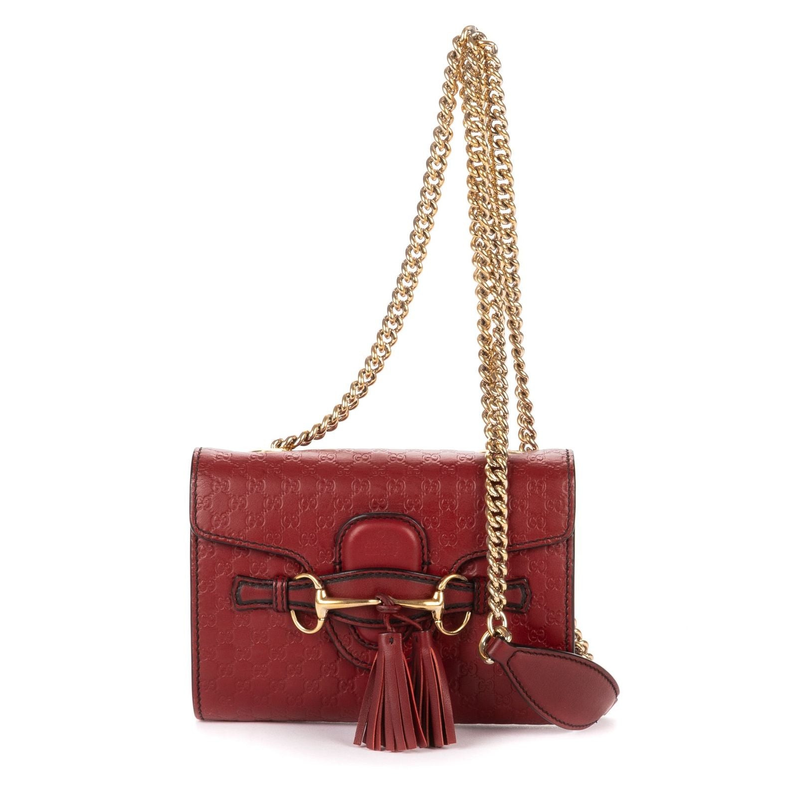 Gucci Mini Mercy Crossbody Burgundy Micro Guccissima Leather
