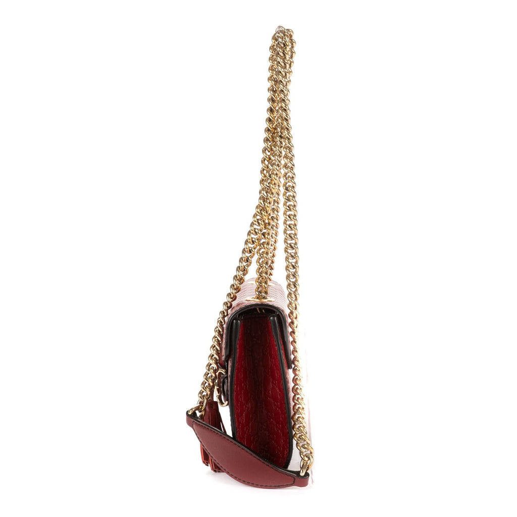 Gucci Mini Mercy Crossbody Burgundy Micro Guccissima Leather