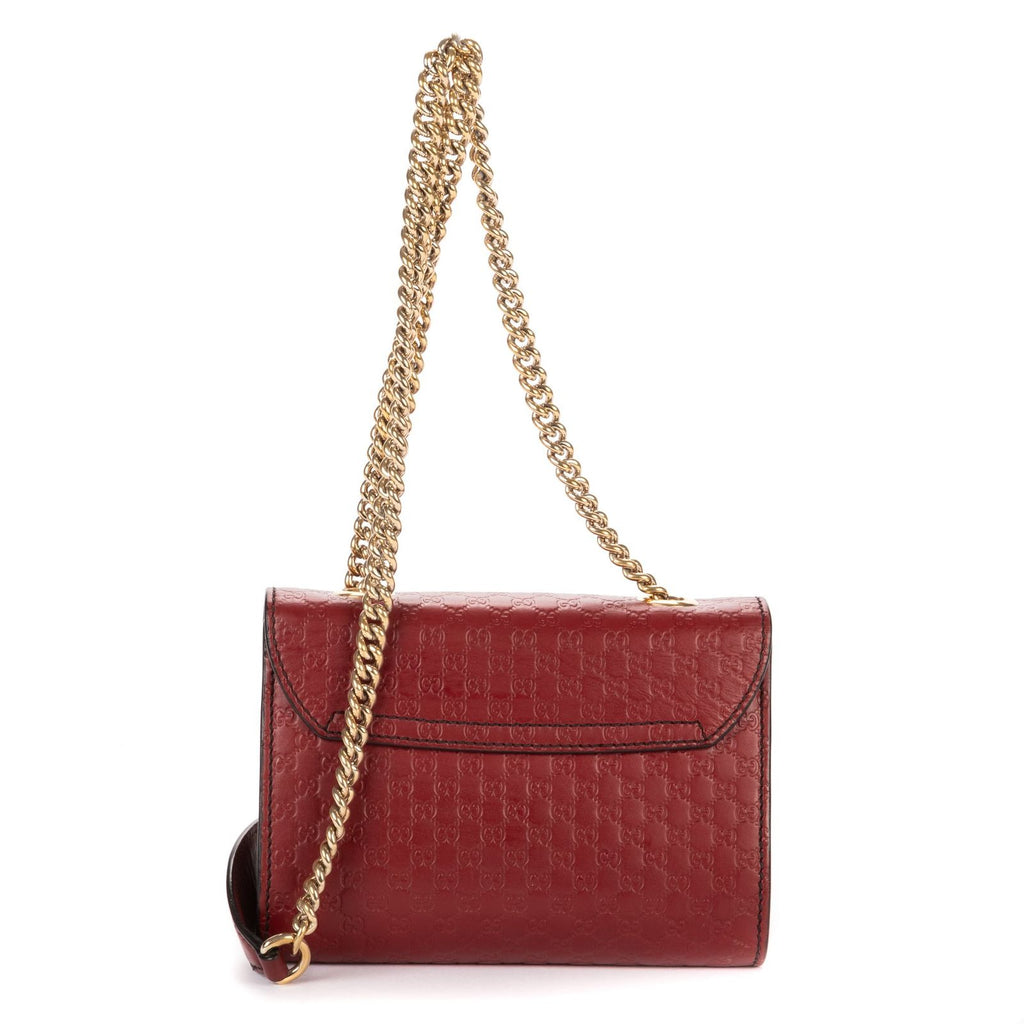 Gucci Mini Mercy Crossbody Burgundy Micro Guccissima Leather