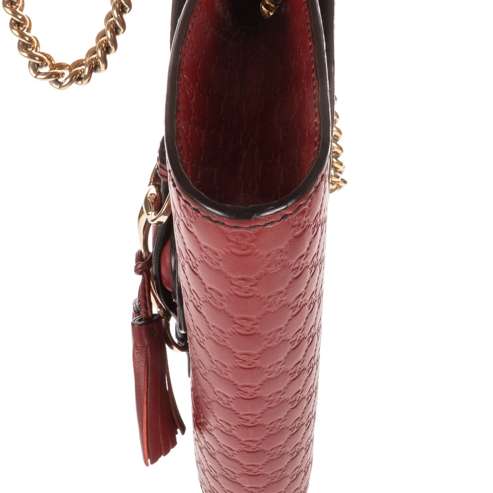 Gucci Mini Mercy Crossbody Burgundy Micro Guccissima Leather