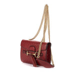 Gucci Mini Mercy Crossbody Burgundy Micro Guccissima Leather