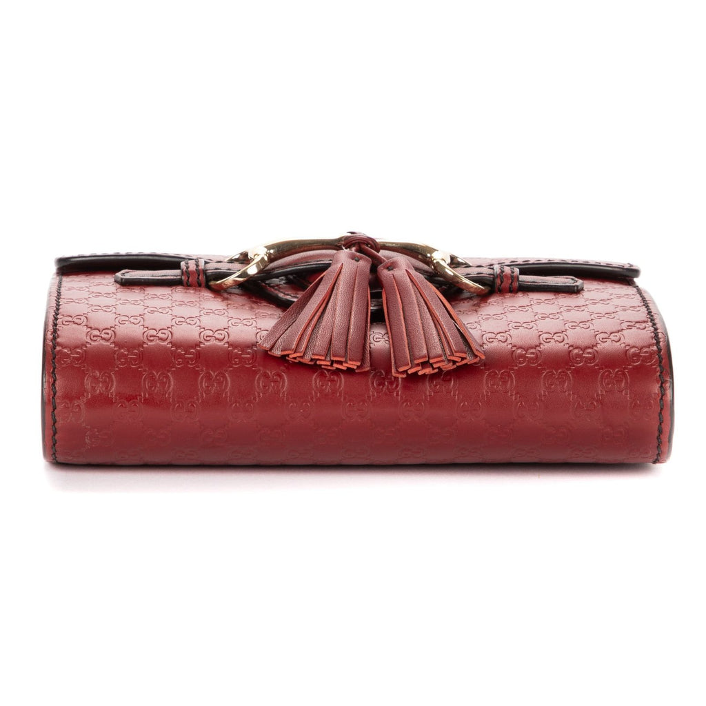 Gucci Mini Mercy Crossbody Burgundy Micro Guccissima Leather