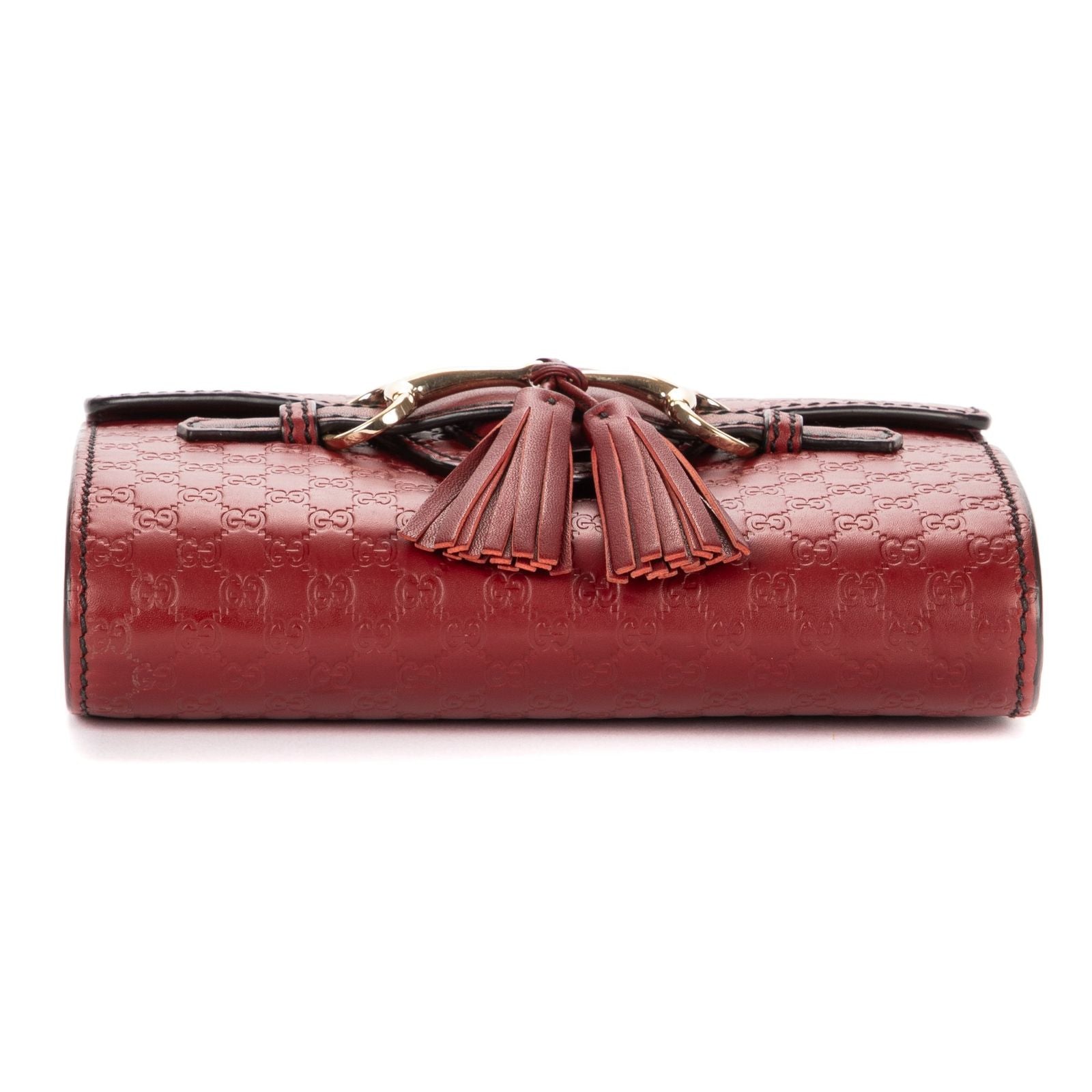 Gucci Mini Mercy Crossbody Burgundy Micro Guccissima Leather