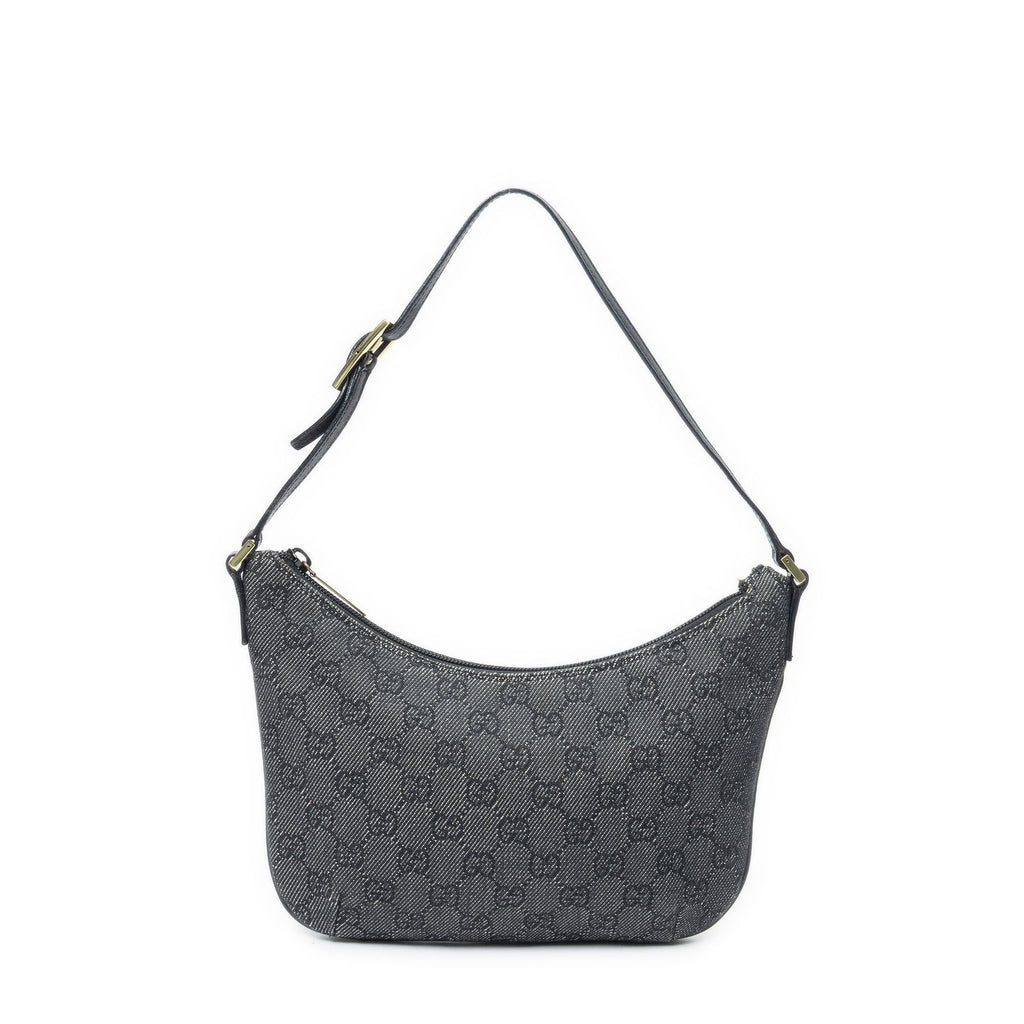 Gucci Pochette Hobo Black GG Denim Canvas