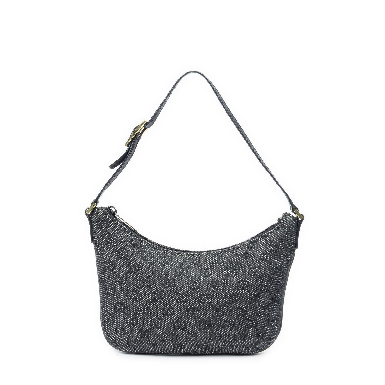Gucci Pochette Hobo Black GG Denim Canvas