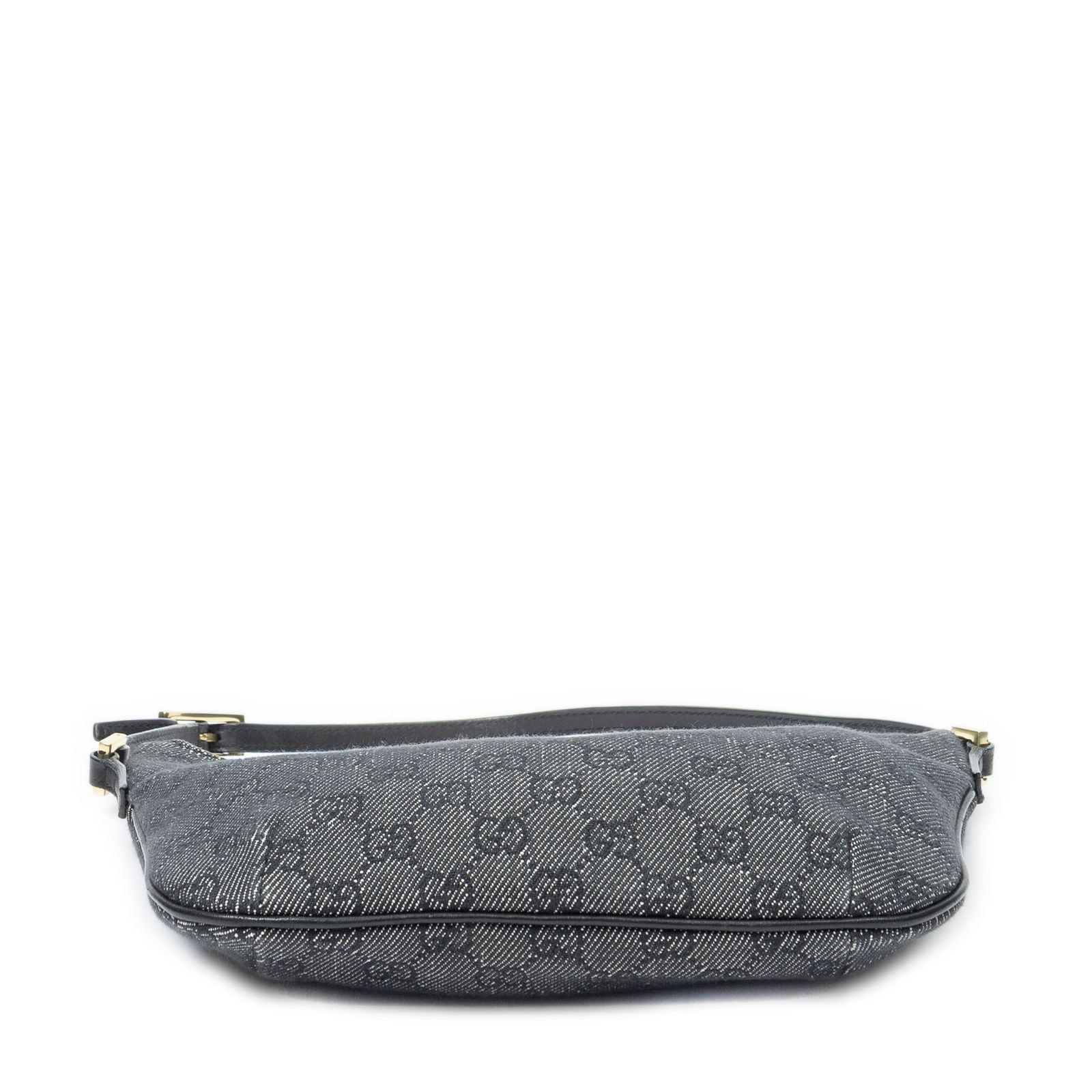 Gucci Pochette Hobo Black GG Denim Canvas — view 6