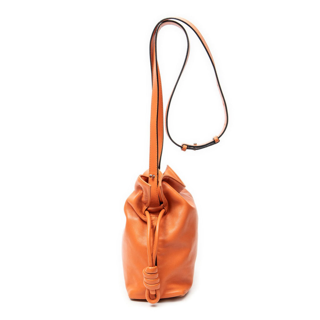 Loewe Flamenco Knot Orange Smooth Leather Shoulder — view 3