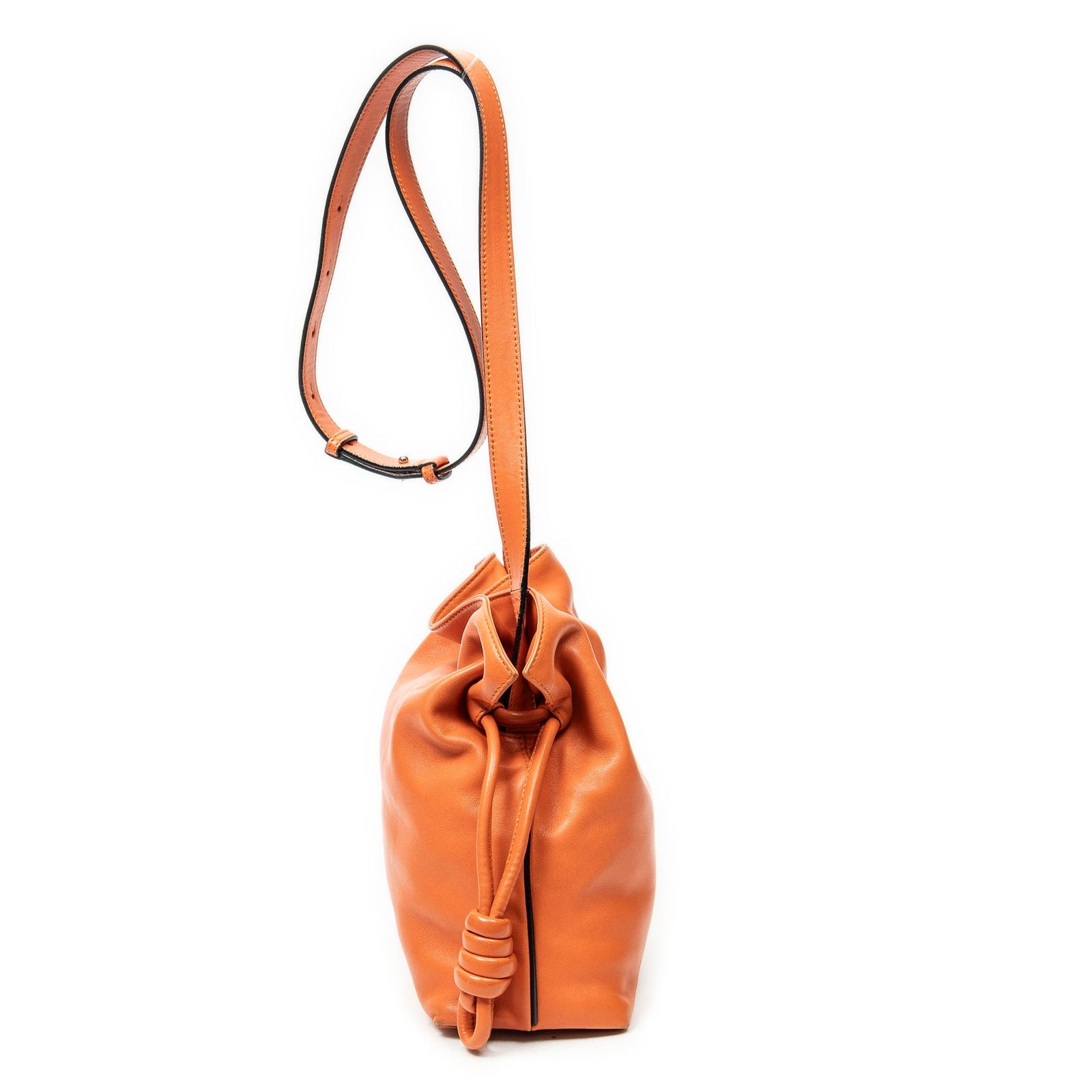 Loewe Flamenco Knot Orange Smooth Leather Shoulder — view 4