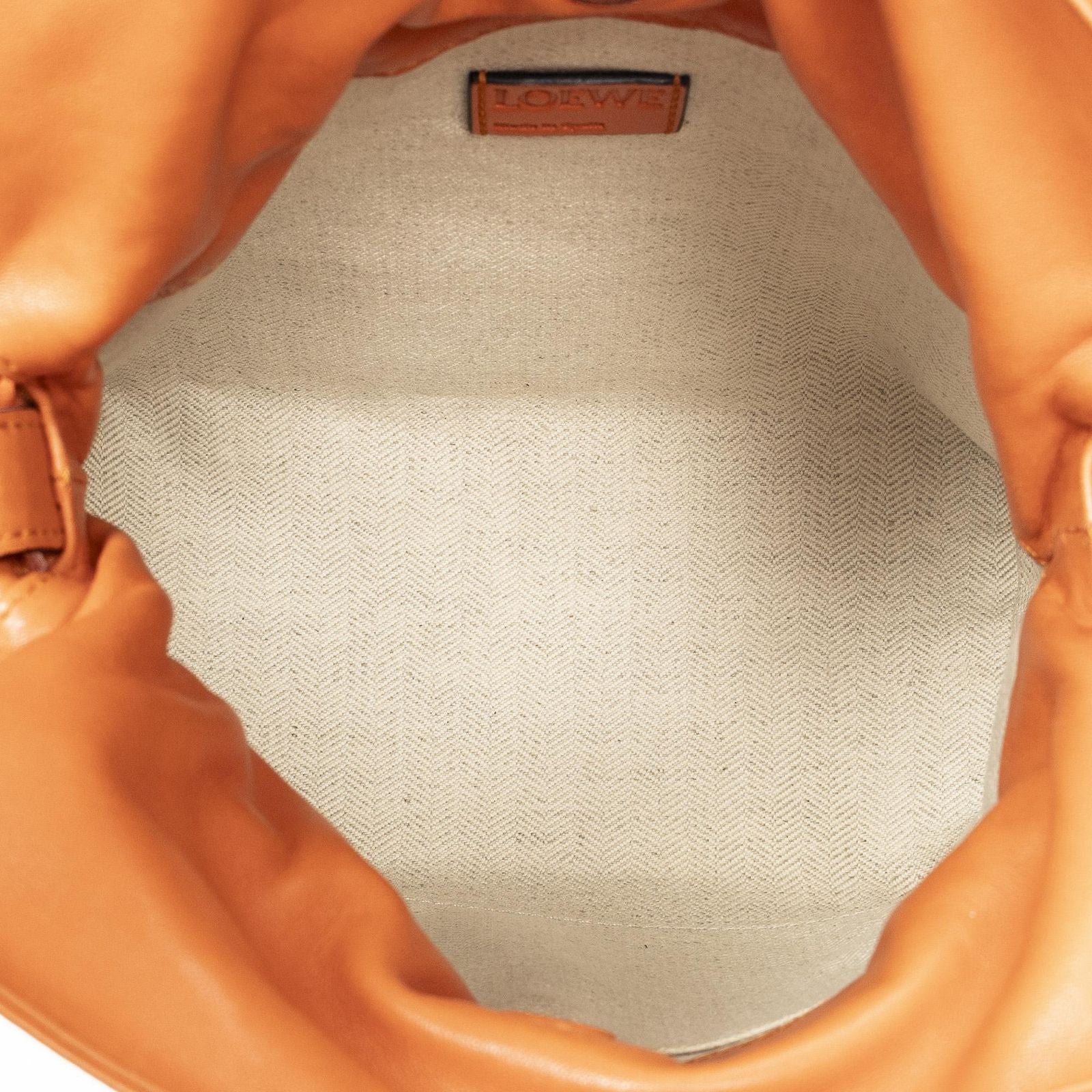Loewe Flamenco Knot Orange Smooth Leather Shoulder — view 9