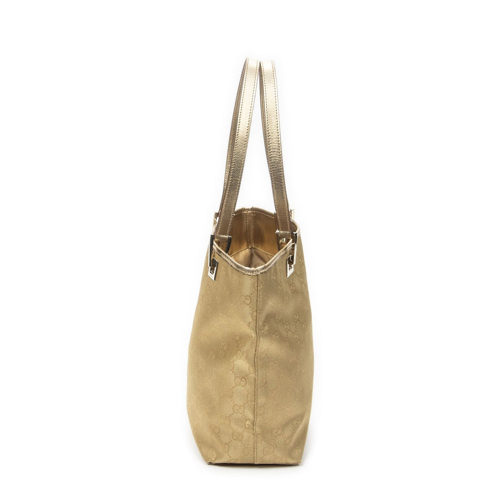 Gucci Small Bucket Tote Blanc GG Canvas — view 3